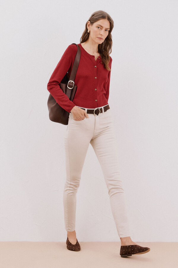 Cortefiel Pantalones Sensational color Ecru