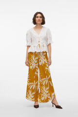 Vero Moda Calças fluidas efeito acetinado  Verde