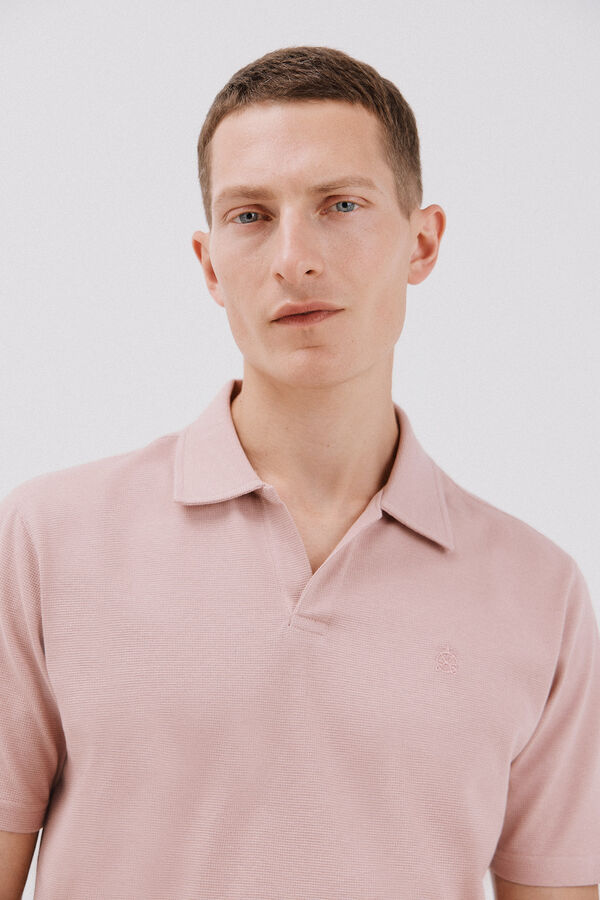 Cortefiel Polo estructura Rosa