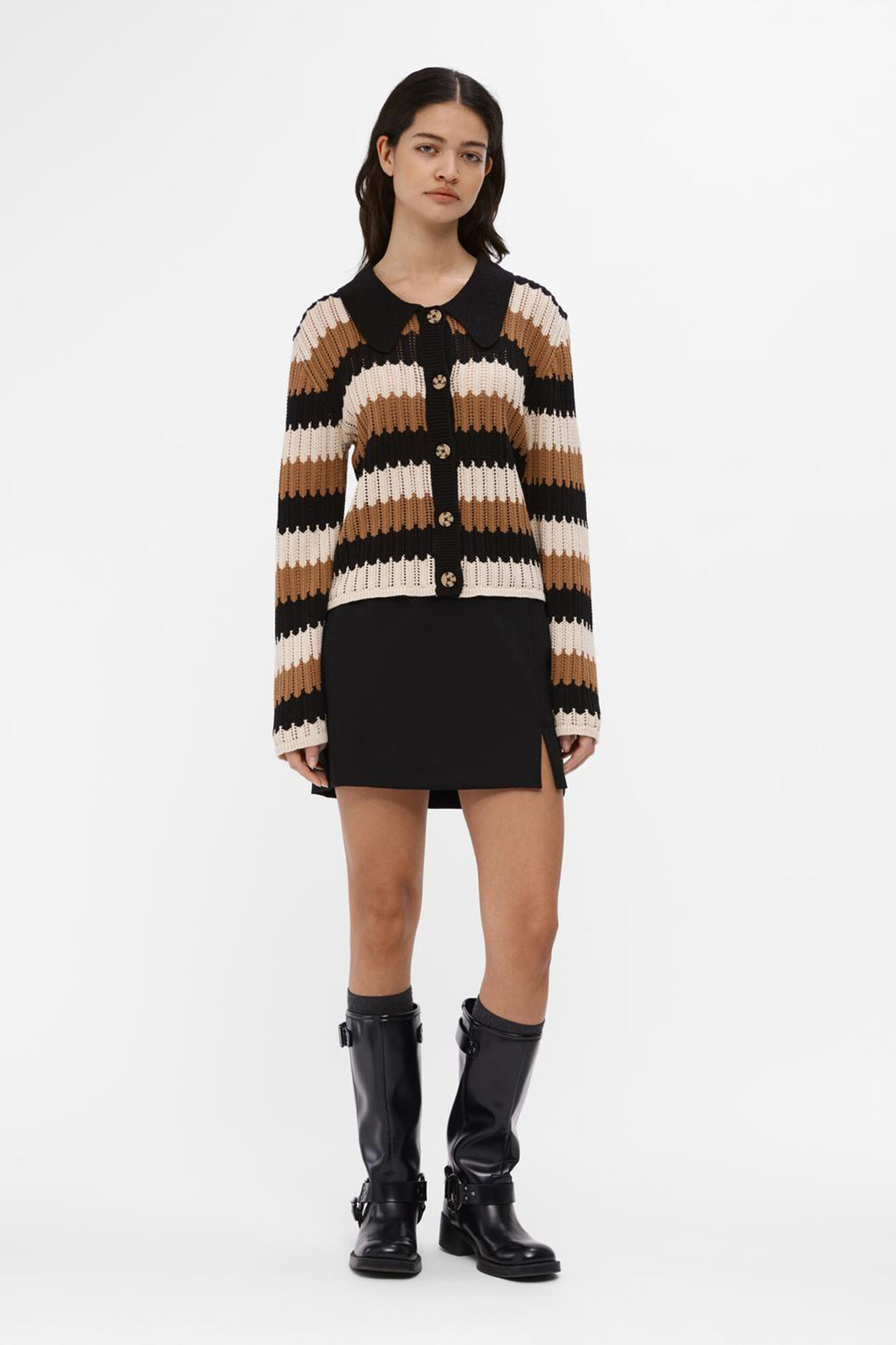 Object C&aacute;rdigan de rayas y cuello polo