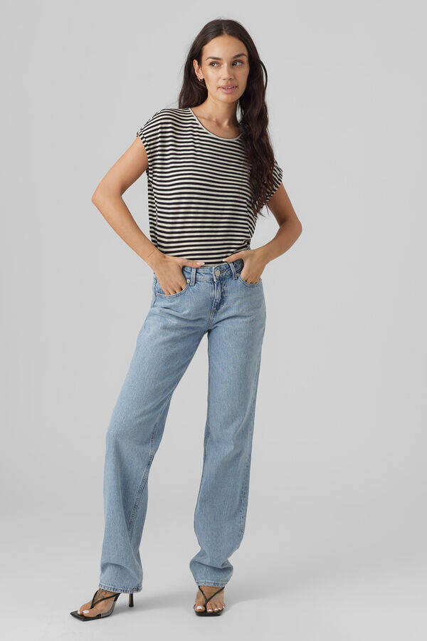 Vero Moda Camiseta b&aacute;sica manga corta Negro