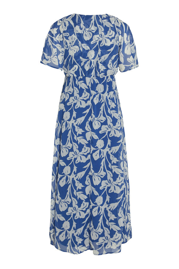 Vila Vestido midi de manga 2/4 Azul