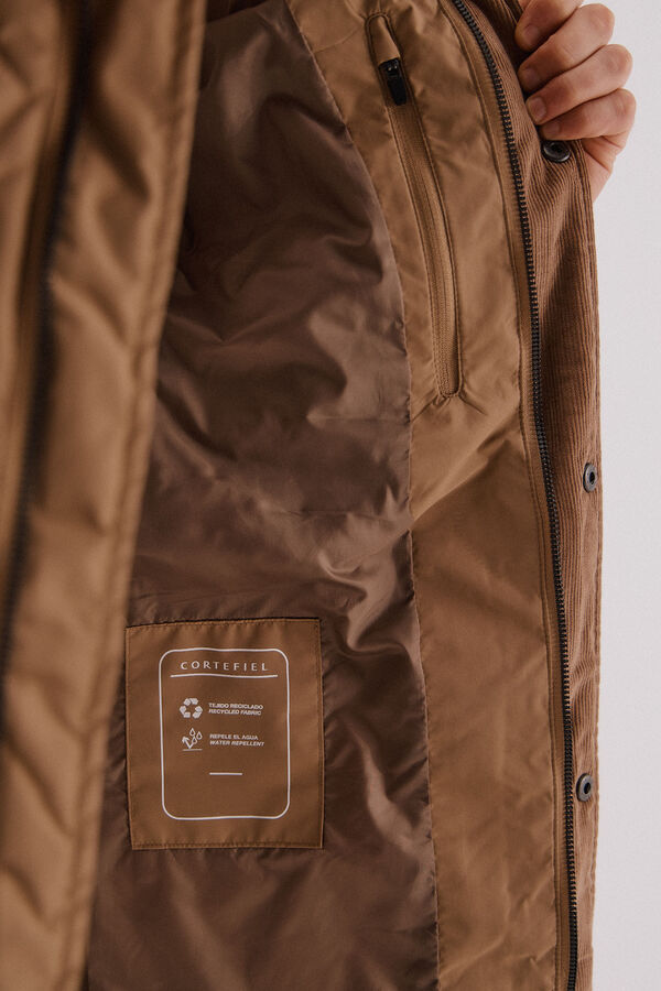 Cortefiel Chaqueta acolchada rombo Camel