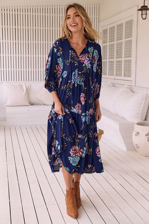 Jaase Vestido midi estampado Palace Azul