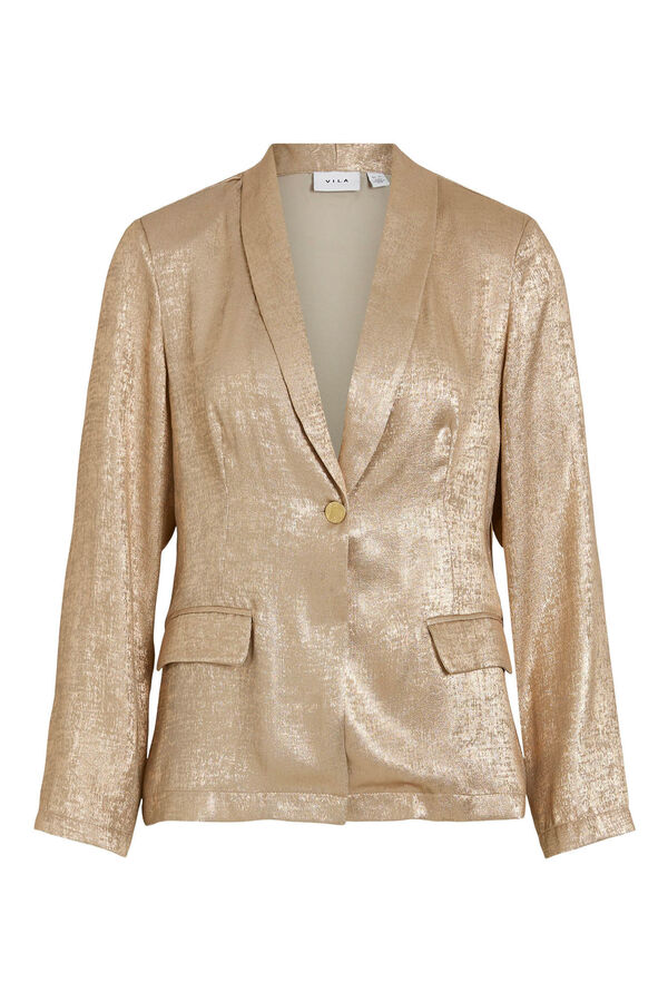 Vila Chaqueta blazer dorada Gris