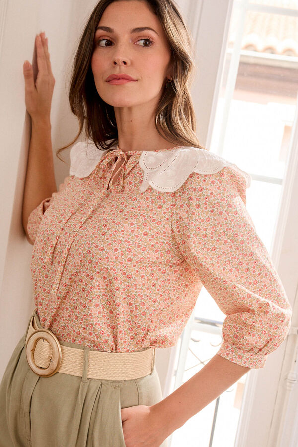 Pol&iacute;n Et Moi Blusa com gola beb&eacute; Bibiana Vermelho