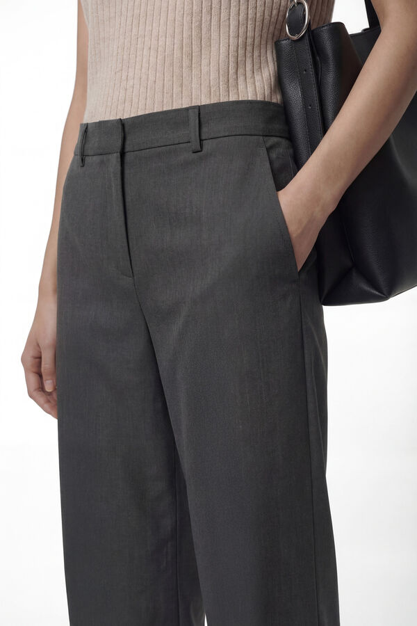 Vero Moda Cal&ccedil;a reta de alfaiataria Cinzento