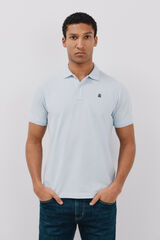 Cortefiel Polo b&aacute;sico piqu&eacute; Azul