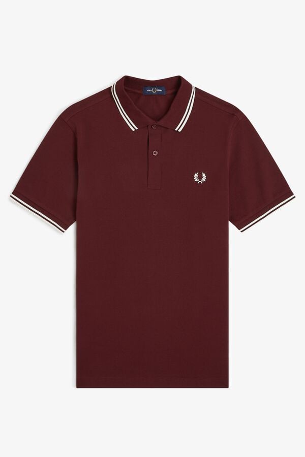 Fred Perry Polo con dos tonos Fred Perry Granate