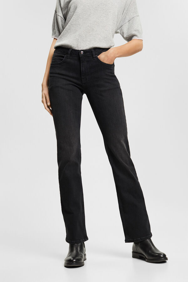 Cortefiel Jeans bootcut cintura média Cinzento