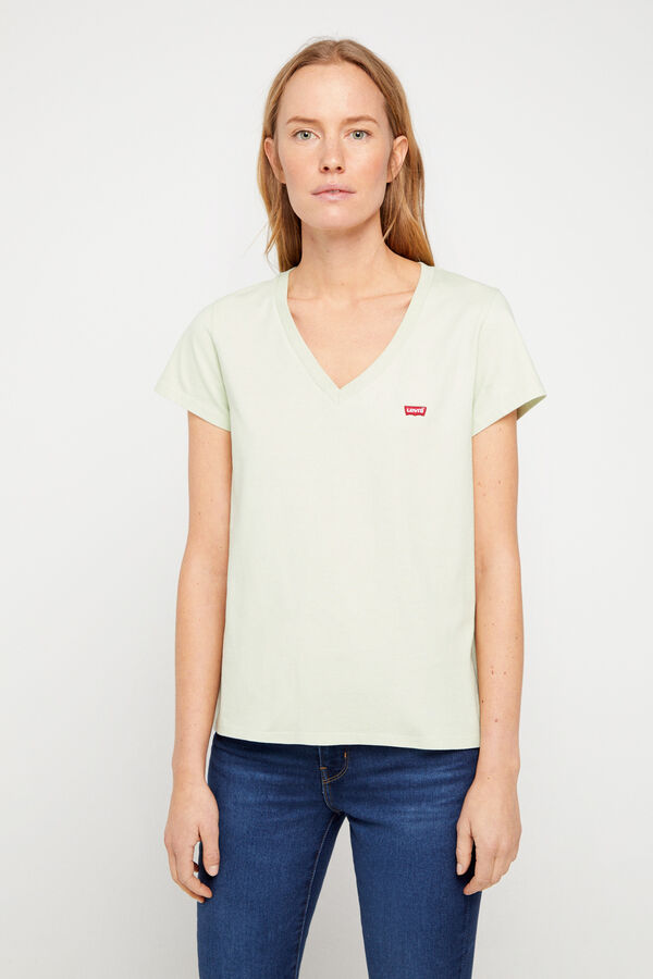 Cortefiel Camiseta Levi's® cuello pico logo pecho Verde