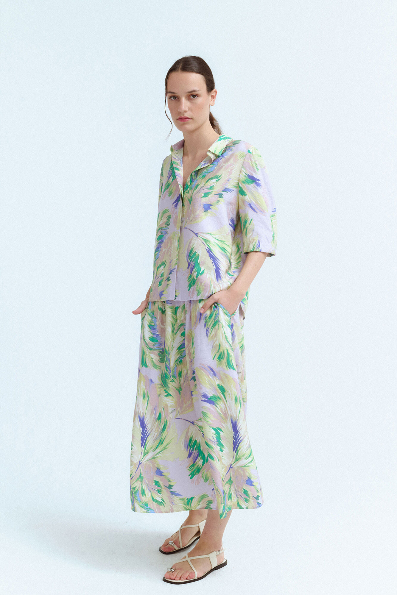 Vila Blusa manga 2/4 com viscose