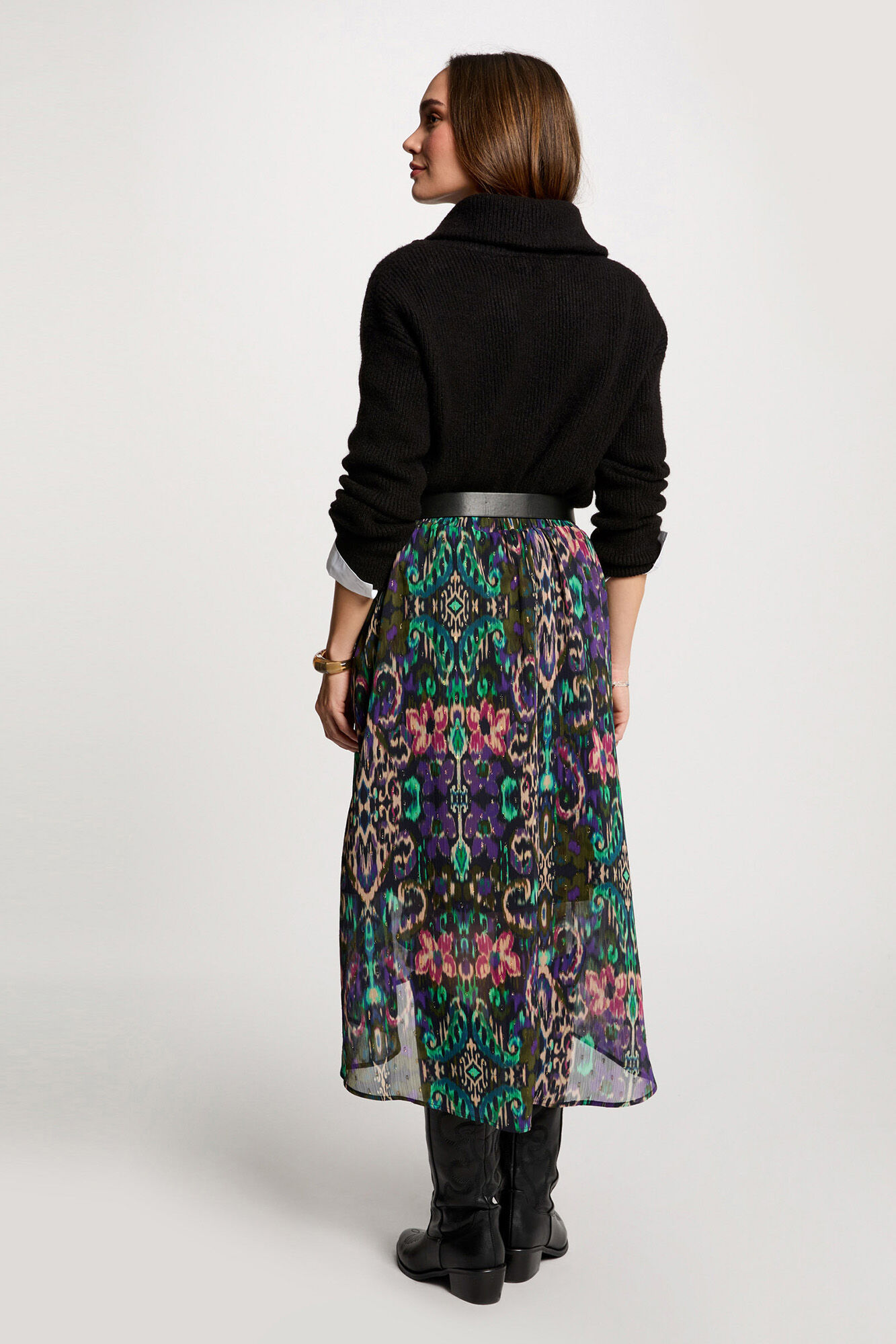 Morgan Falda cruzada estampada