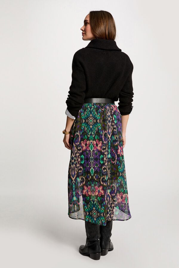 Morgan Falda cruzada estampada Multicolor