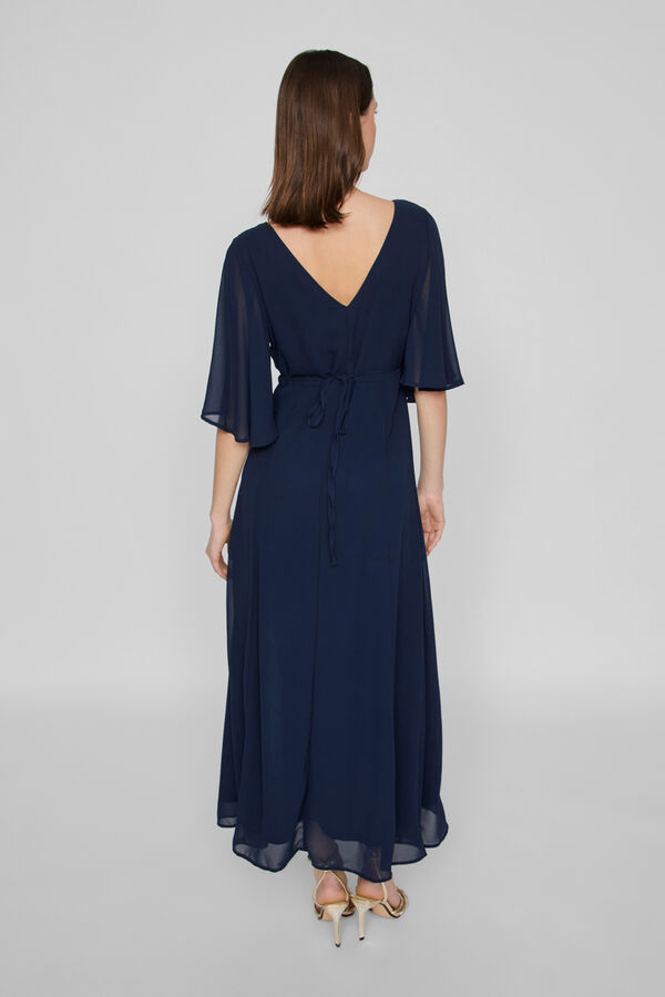 Vila Vestido largo cruzado Azul marino