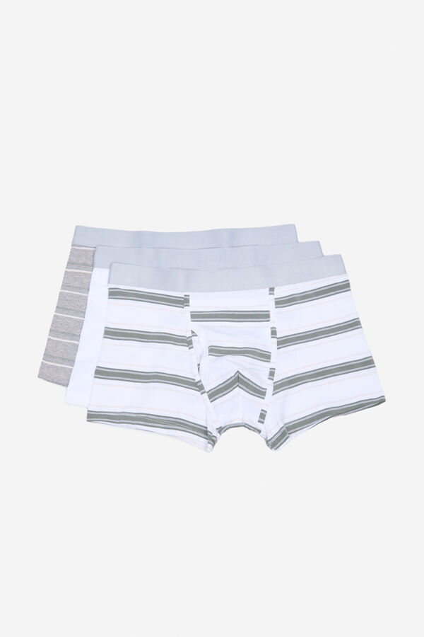 Cortefiel Pack 3 boxers malha Branco