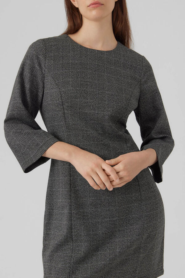 Vero Moda Vestido curto de manga 3/4 Cinzento