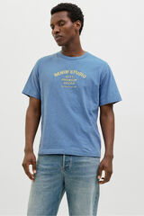 Jack & Jones Camiseta regular fit estampada Azul