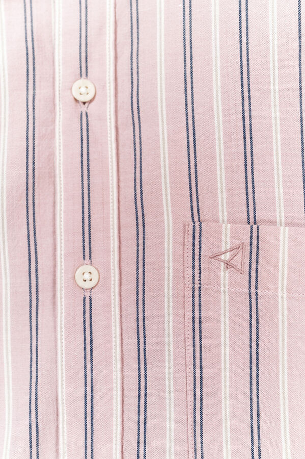 OOTO Camisa rayas relaxed fit Rosa