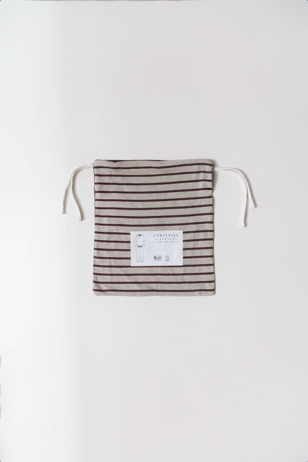 Cortefiel Set de pijama punto Granate