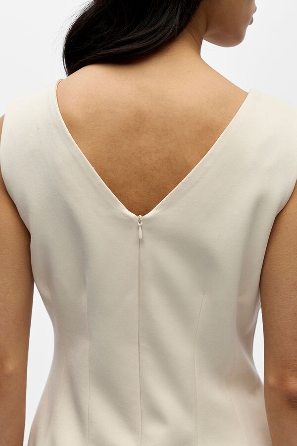 Object Top peplum sin mangas Beige