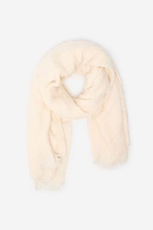 Cortefiel Fular grueso color Marfil