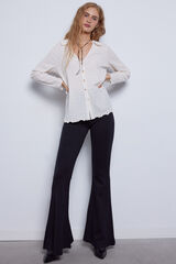 Slowlove Cal&ccedil;as &agrave; boca de sino de malha Preto