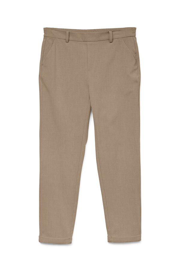 Vero Moda Cal&ccedil;as compridas de vestir Castanho