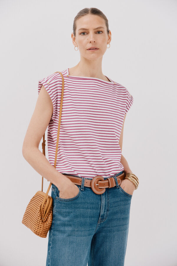 Cortefiel Camiseta b&aacute;sica mangas Multicolorido