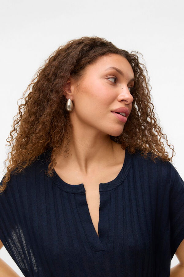 Vero Moda Vestido midi canal&eacute; Azul marino