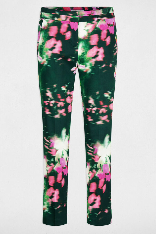 Morgan Calça ajustado impresso Multicolorido