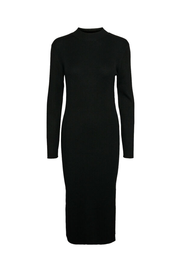 Vero Moda Vestido midi de punto Negro