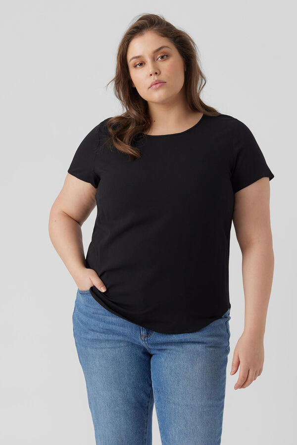 Vero Moda Curve Camiseta b&aacute;sica talla grande Negro
