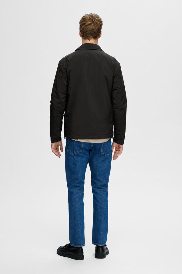 Selected Casaco de meia-esta&ccedil;&atilde;o imperme&aacute;vel Preto