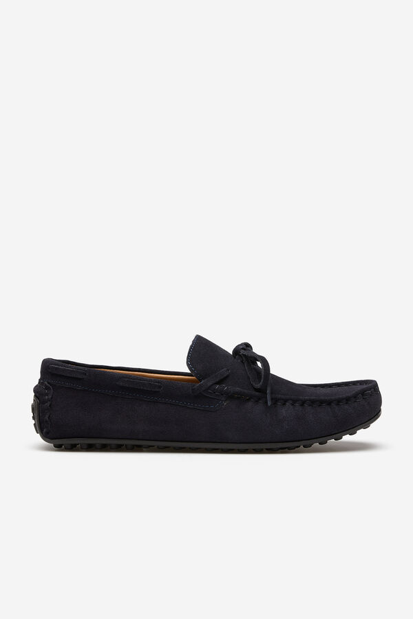 Cortefiel Mocasin sport piel Azul marino