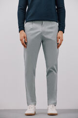 Cortefiel Calças calças chino afuniladas com pinças Azul