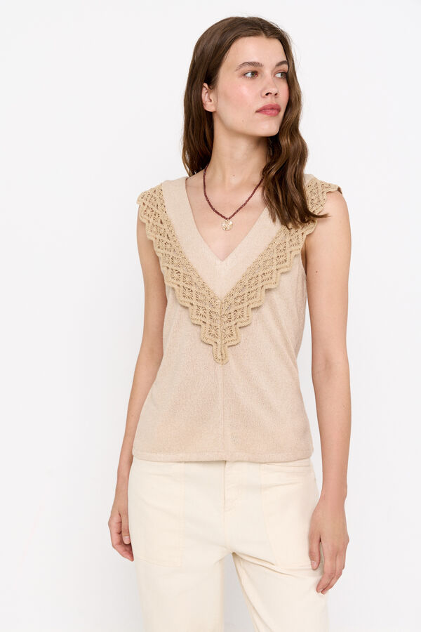 Cortefiel Top r&uacute;stico crochet Arena