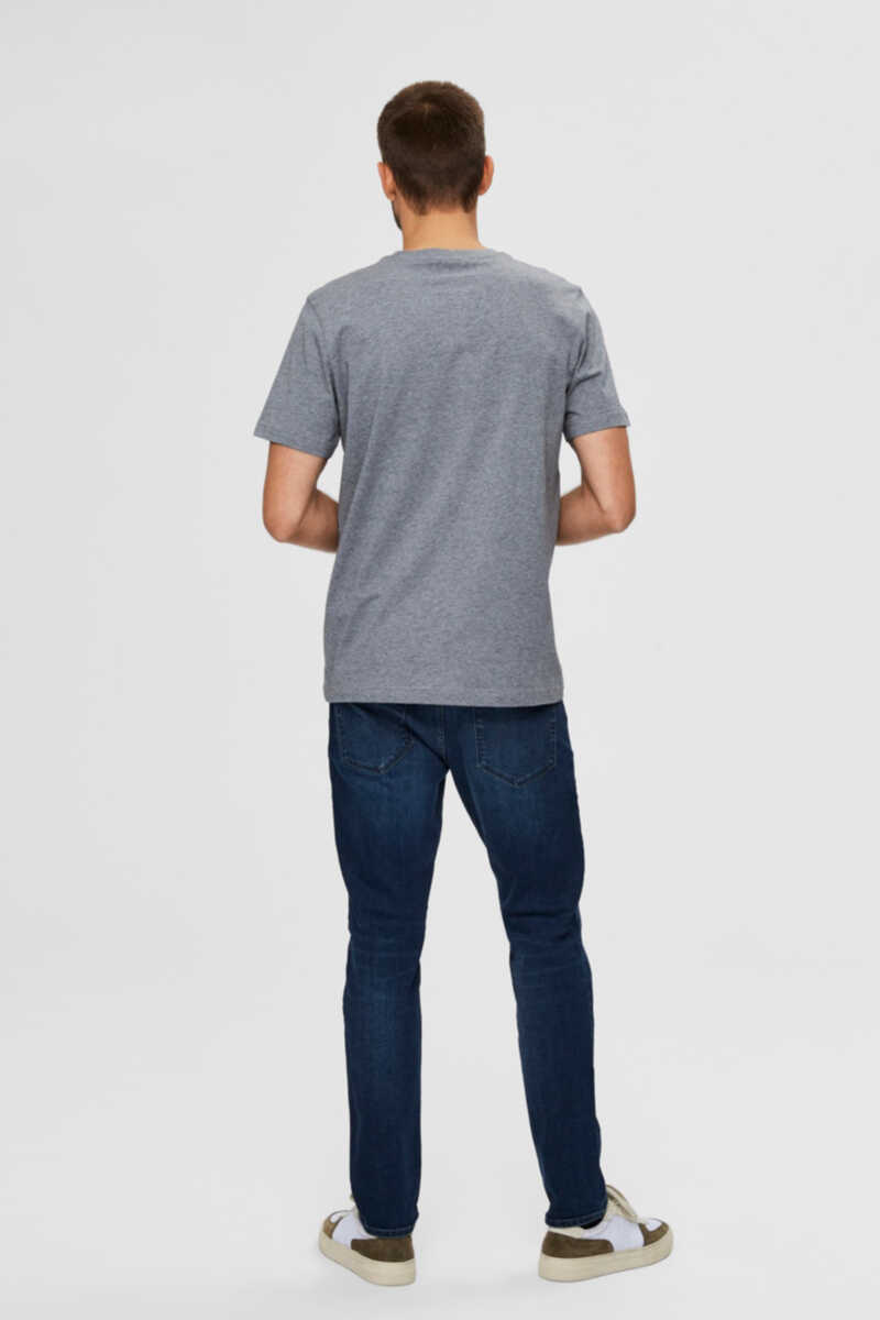 Cortefiel T-shirt 100% algodão orgânico Cinzento