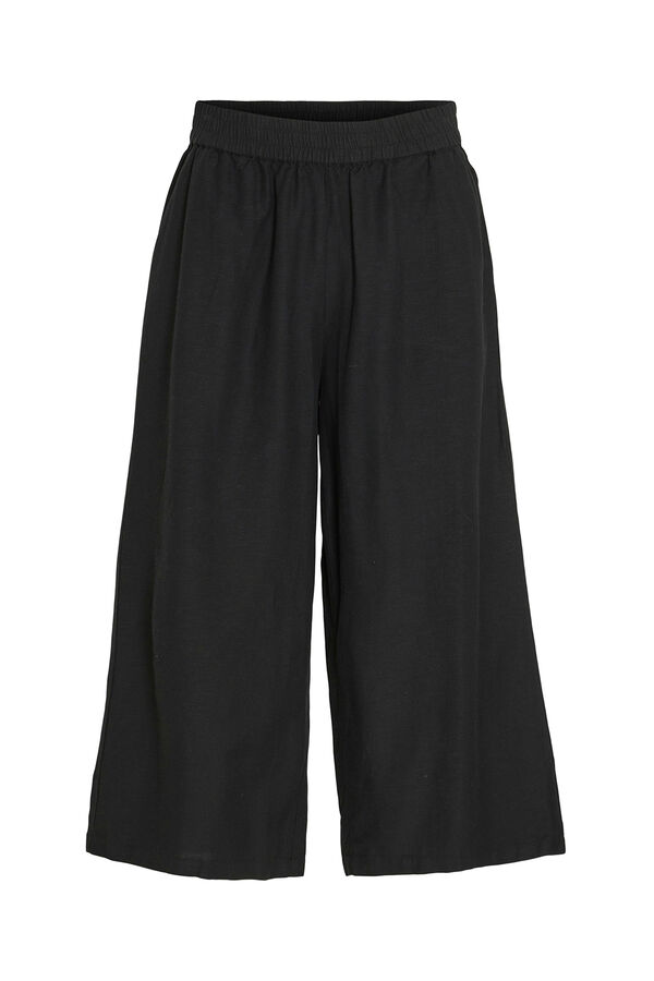 Cortefiel Pantalones culote Negro