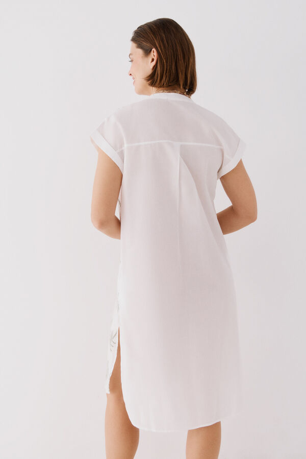 Cortefiel Caftan t&uacute;nica com gola mao Multicolorido