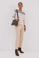 Cortefiel Pantal&oacute;n cremalleras Beige