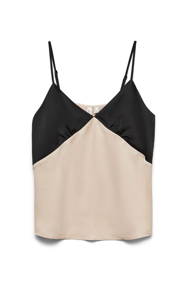 Vero Moda Top acetinado de al&ccedil;as Preto