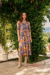 Jaase Vestido midi Eve estampado tierra Multicolor