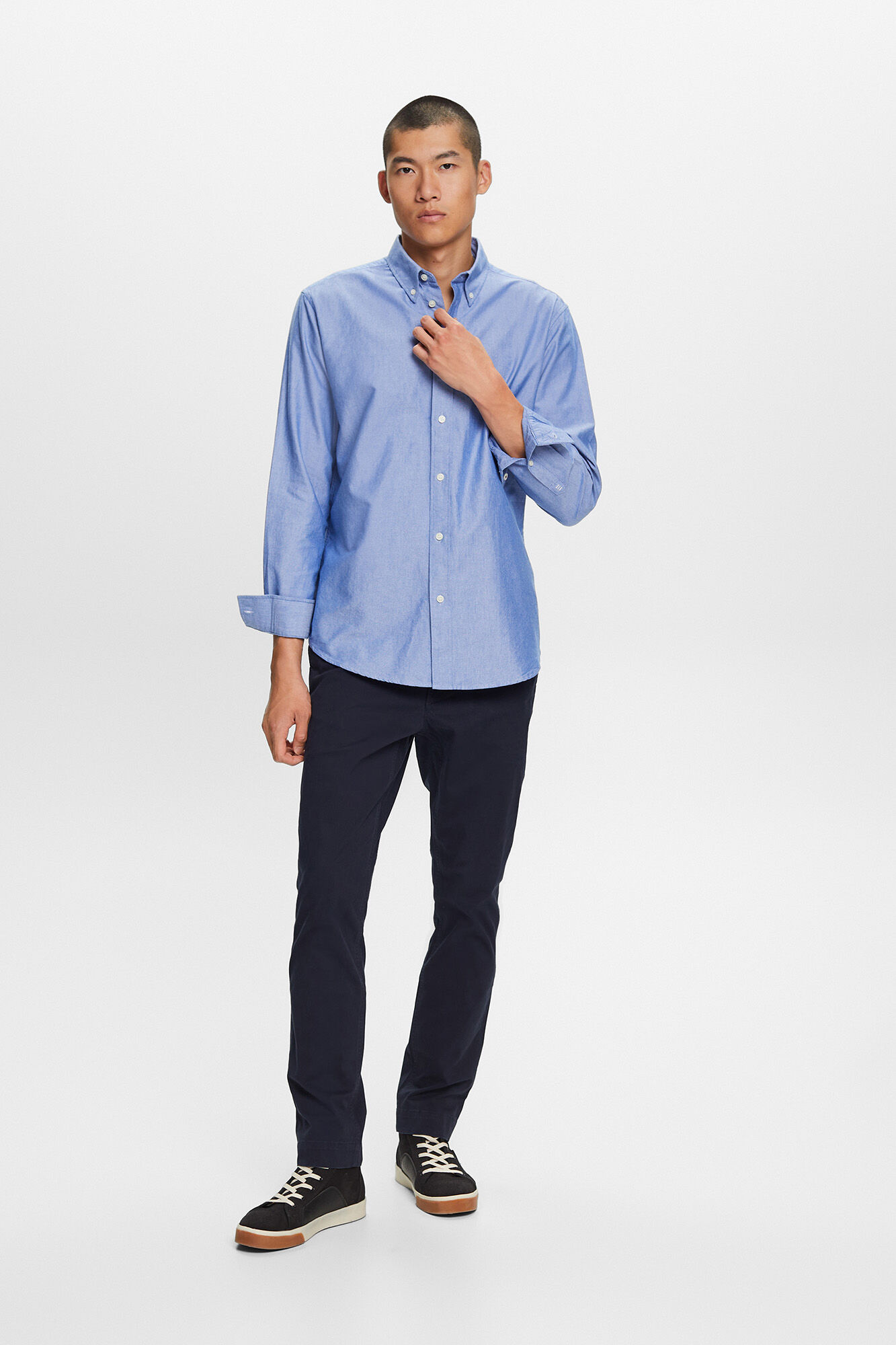 Esprit Camisa b&aacute;sica tipo oxford algod&oacute;n
