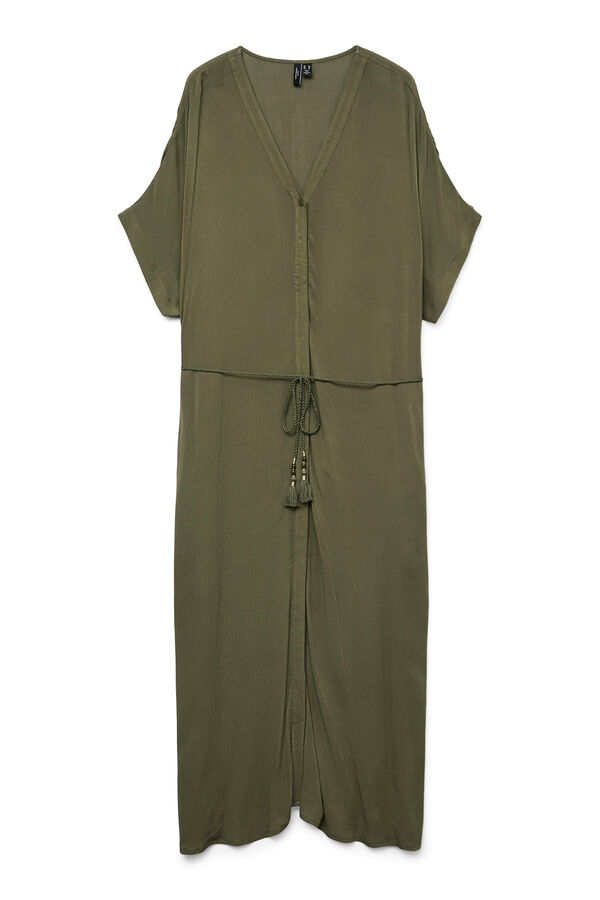 Vero Moda Curve Vestido fluido abotonado talla grande Verde