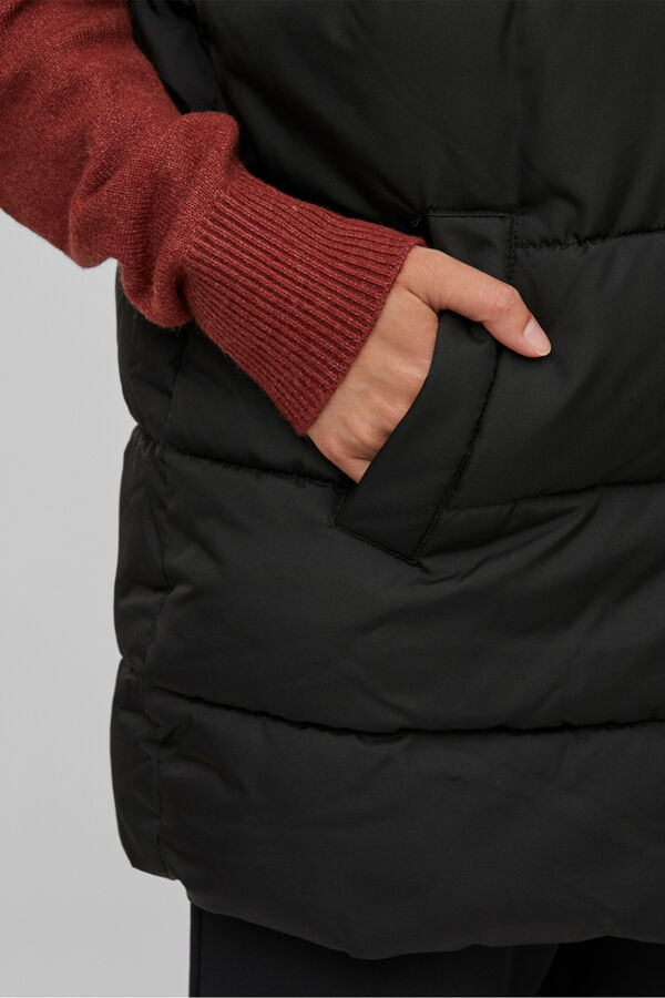 Vila Colete de mulher acolchoado Preto