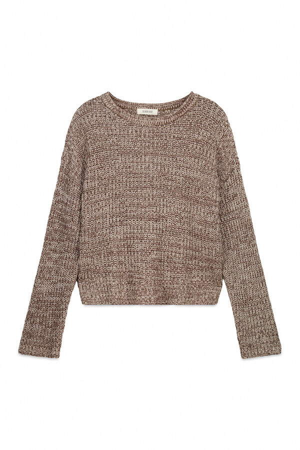 Slowlove Jersey punto perlado Castanho