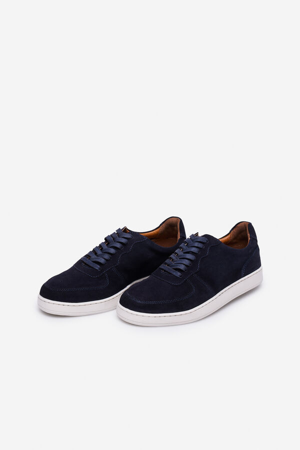 Cortefiel Sapatilhas sport pele Azul