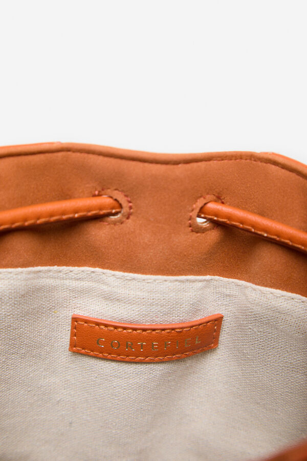 Cortefiel Bolso saco bimateria Naranja