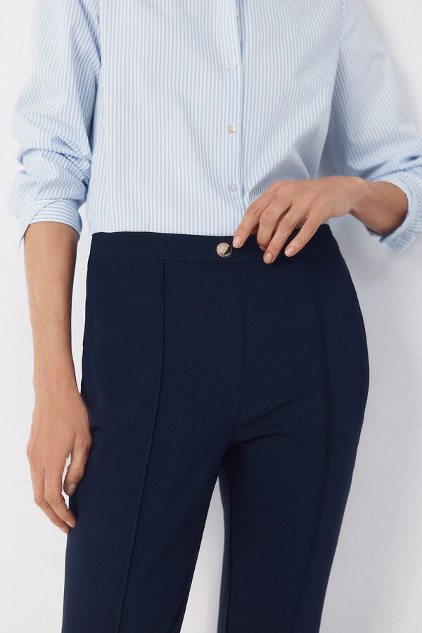 Cortefiel Pantal&oacute;n skinny el&aacute;stico Azul marino